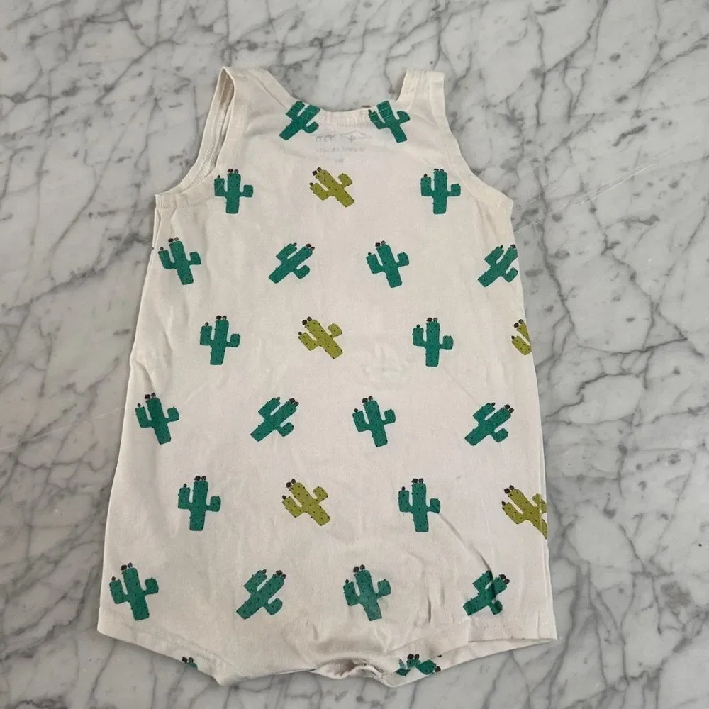 Le Petit Society Cactus Romper Sleeveless Sz 18M
